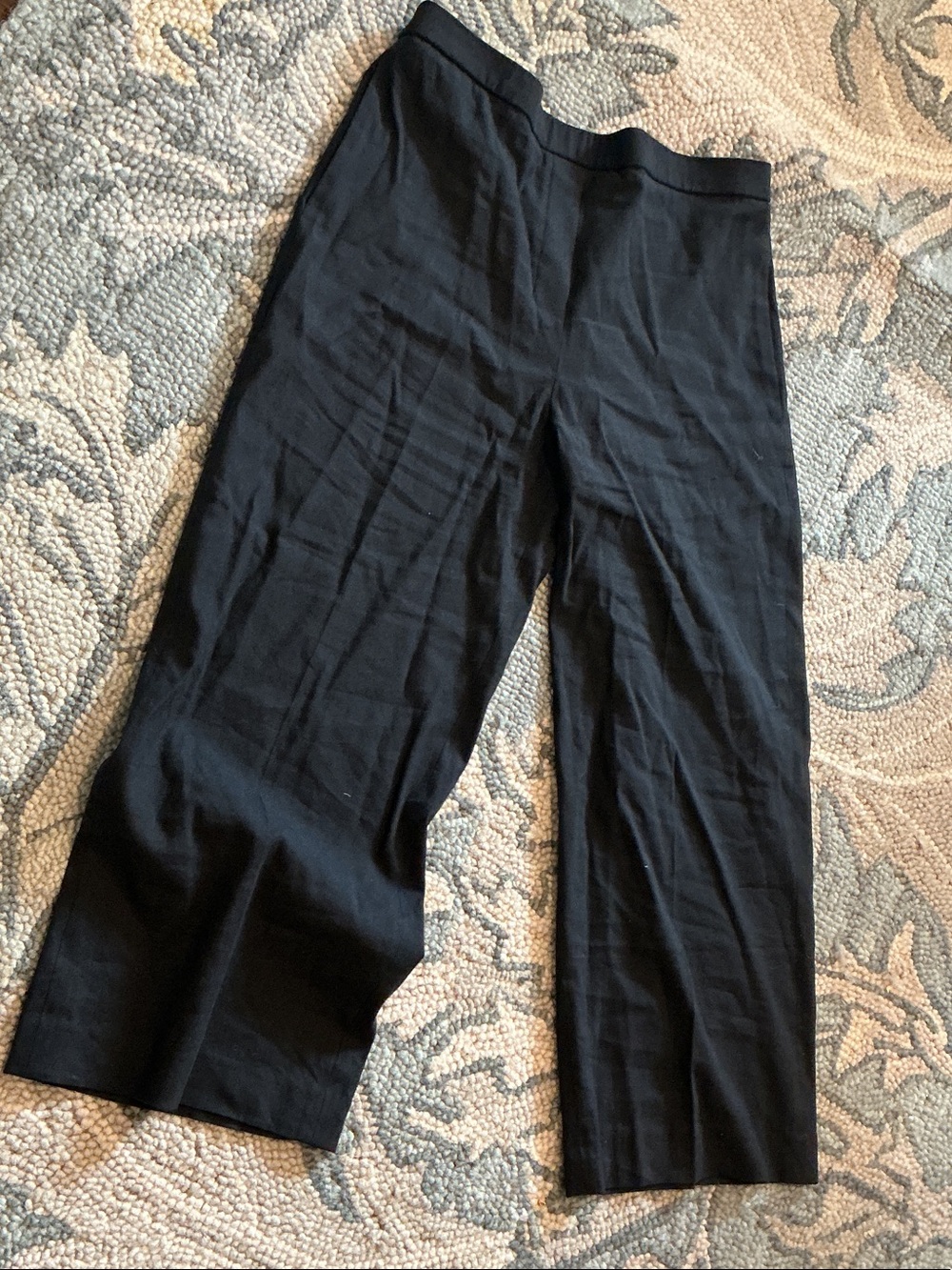 Theory Black Wide Leg cavalier linen Women's Pants